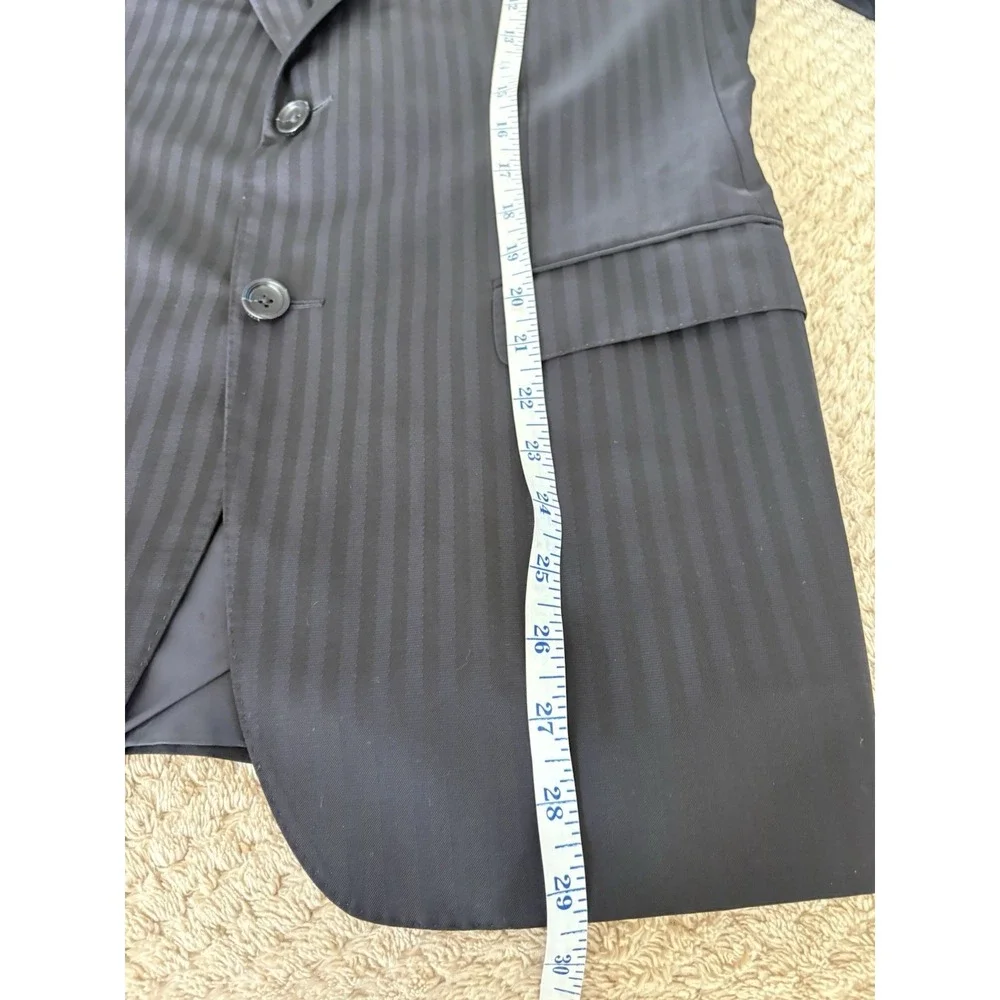 Z ZEGNA Blue Striped City Wool Blazer Suit Coat Jacket Sz 48C (38)